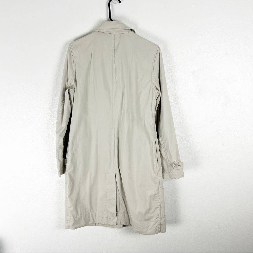 GAP Vintage Long Sleeves Lined Button Zipper Closure Pockets Trench Coat Medium - Picture 2 of 12